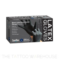 Black Latex Examination Gloves