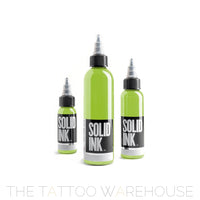 Bottle of Solid Ink Lime tattoo ink