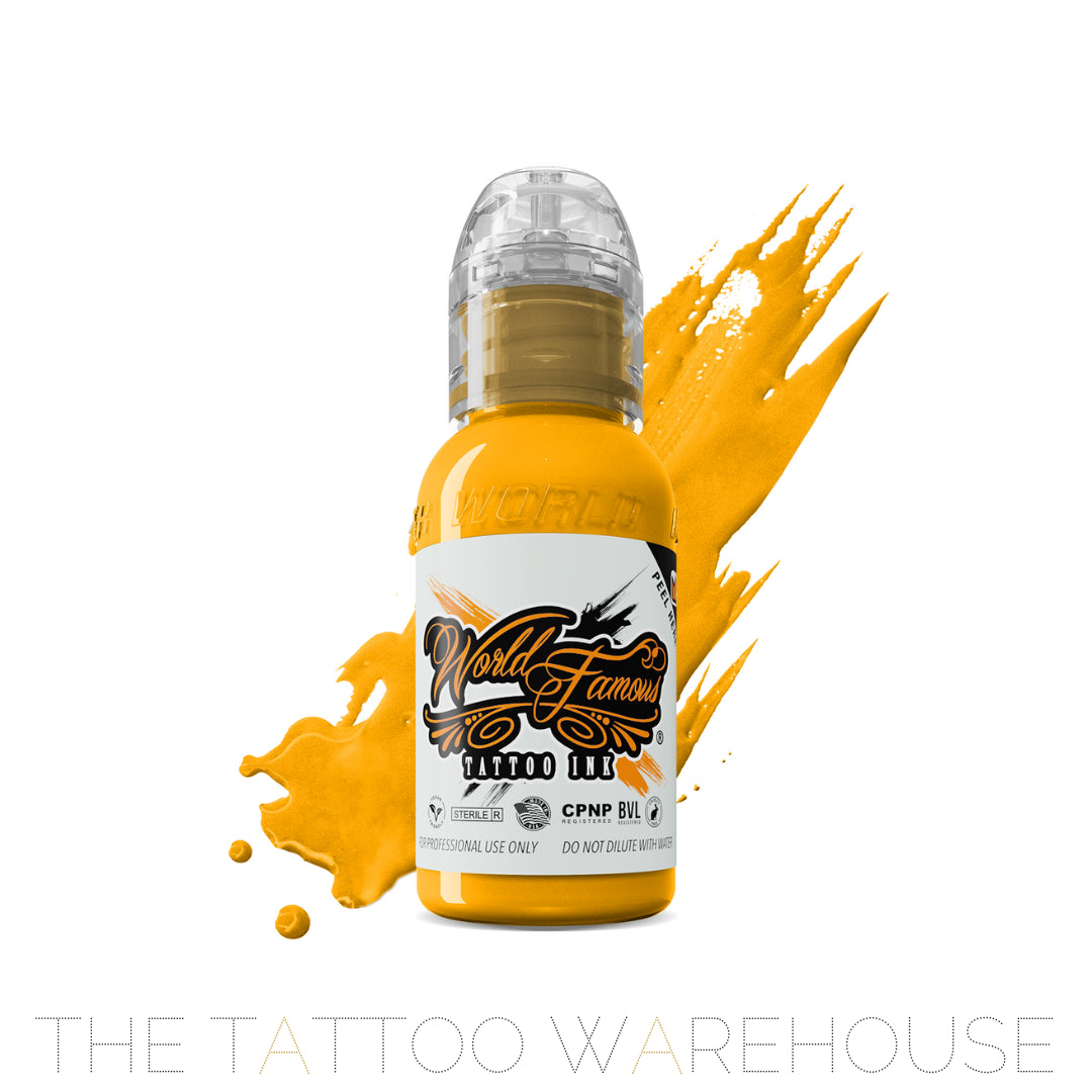 World Famous Michaelangelo Yellow tattoo ink, 1oz bottle