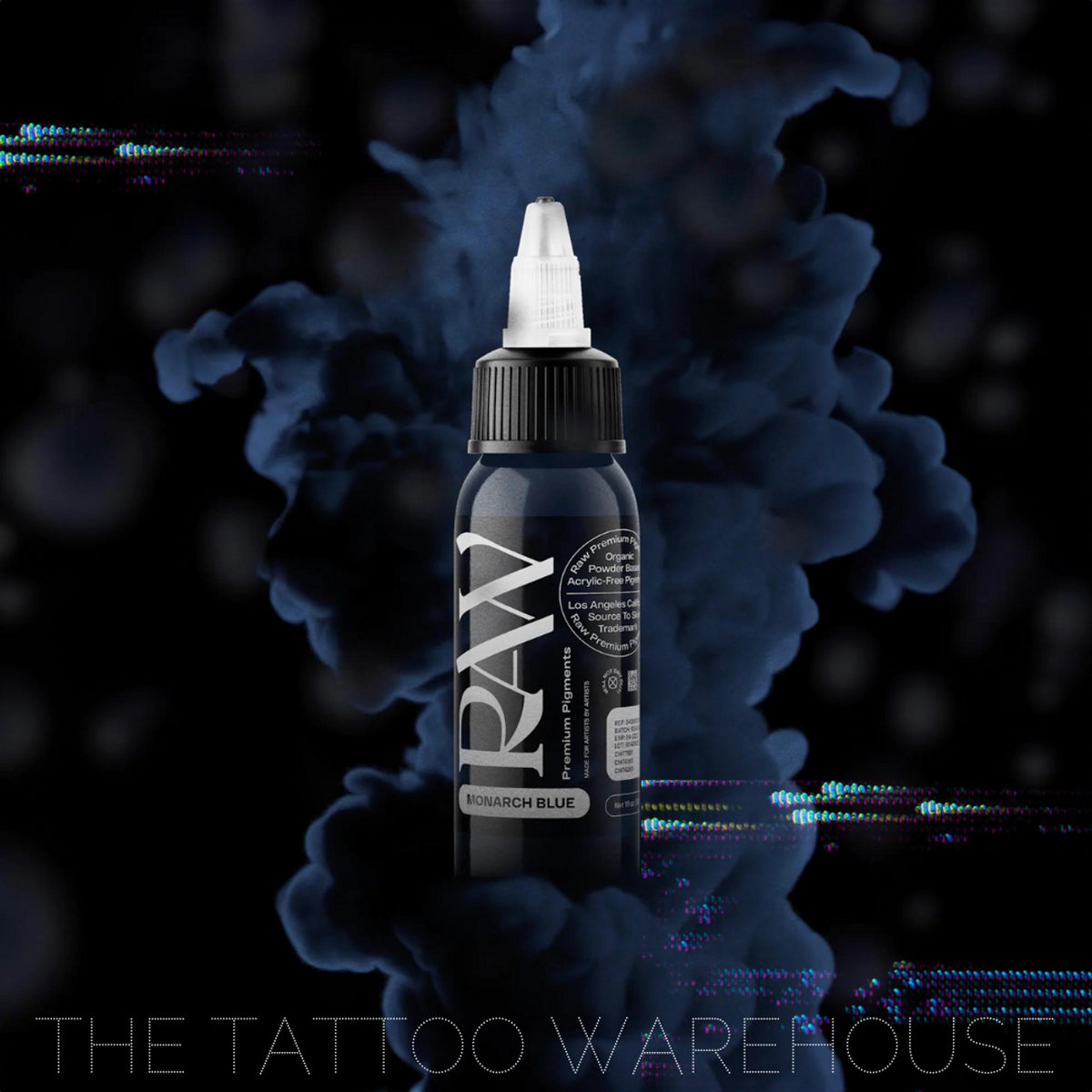 Raw Pigments Monarch Blue tattoo ink bottle