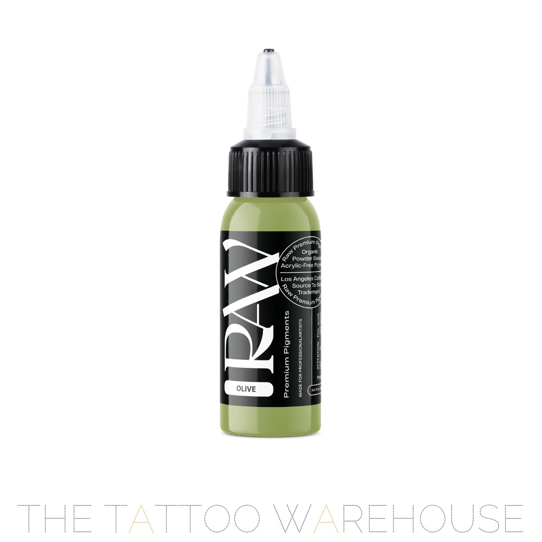Raw Pigments Olive tattoo ink, 1oz bottle