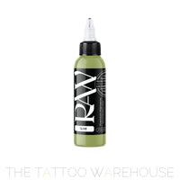 Raw Pigments Olive tattoo ink, 2oz bottle