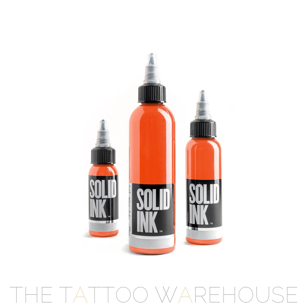 Bottle of Solid Ink Orange tattoo ink