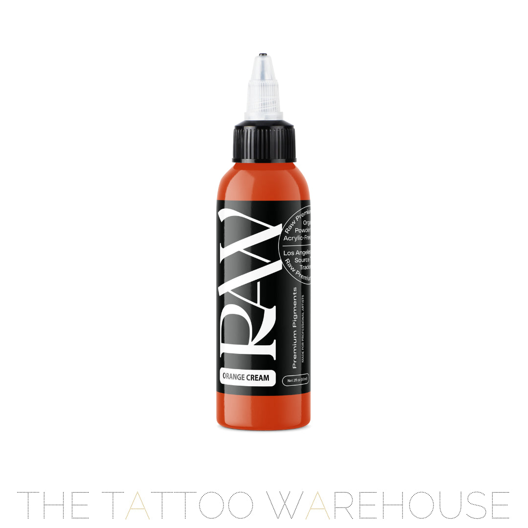 Raw Pigments Orange Cream tattoo ink, 2oz bottle
