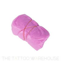 Pink PE waterproof bedsheets, folded pack