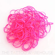 Pink rubber bands for tattoo machines, pack of 200