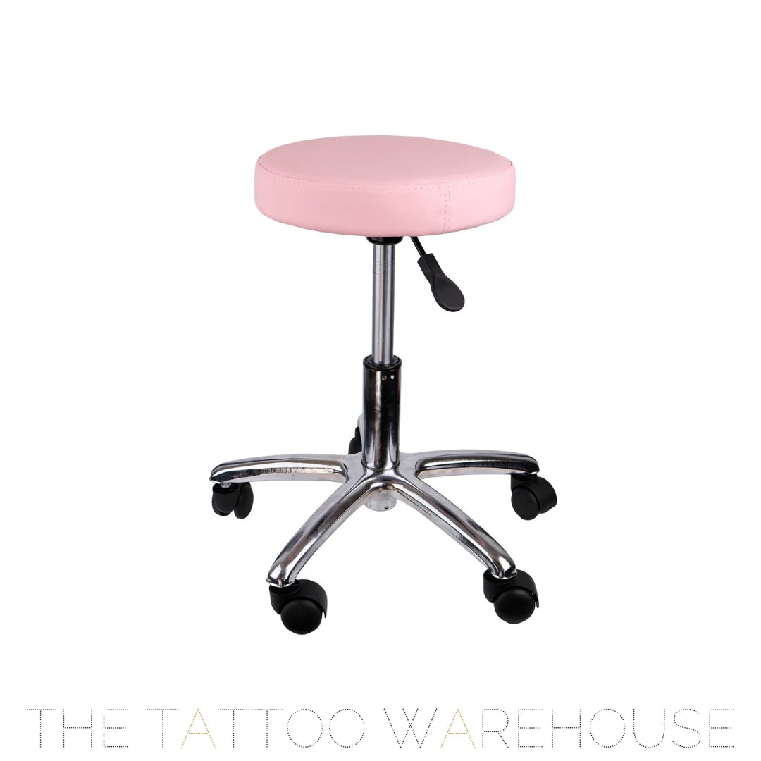 Pink Rolling Stool