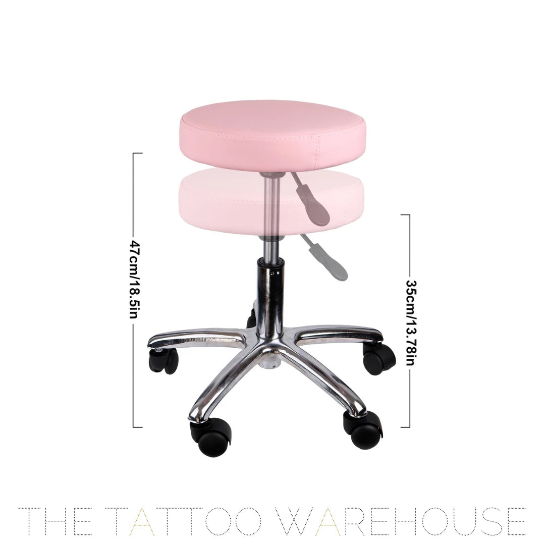 Pink Rolling Stool