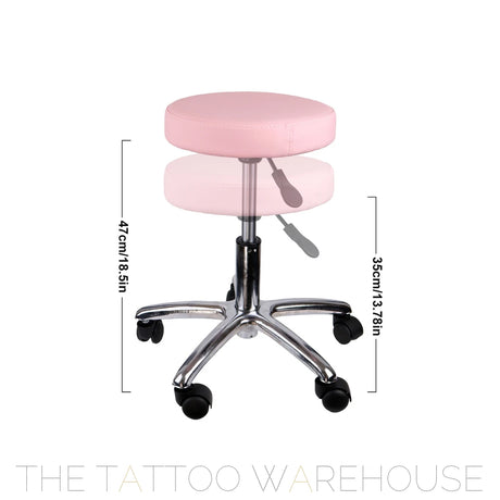Pink Rolling Stool