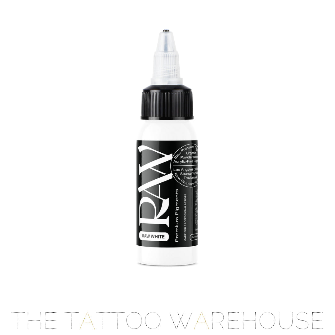 Raw Pigments Raw White highlight tattoo ink, 1oz bottle