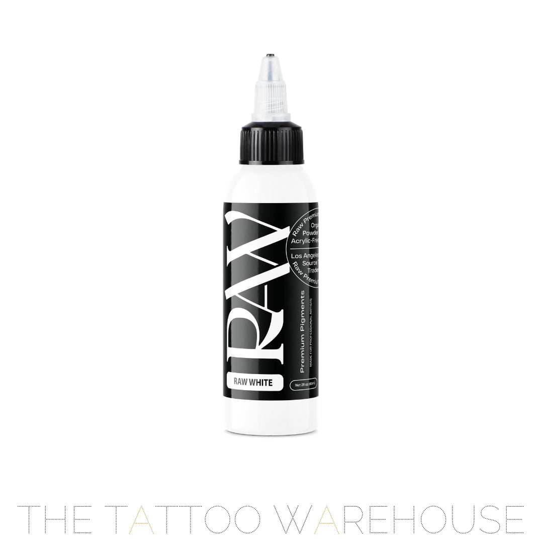 Raw Pigments Raw White highlight tattoo ink, 2oz bottle