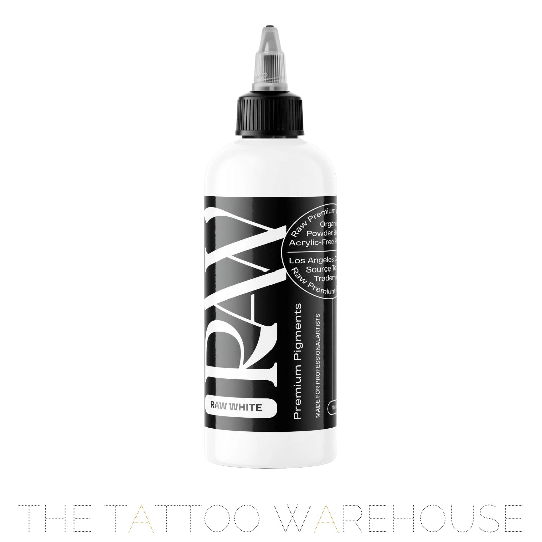 Raw Pigments Raw White highlight tattoo ink, 8oz bottle