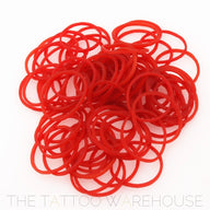 Red rubber bands for tattoo machines, pack of 200