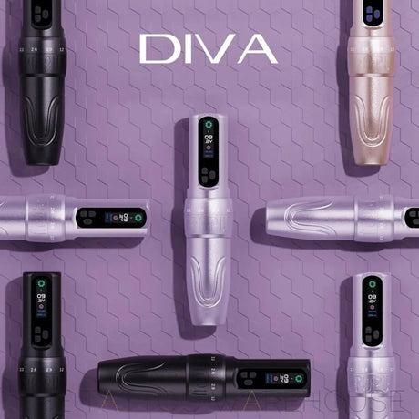 POPU DIVA Adjustable Stroke wireless Tattoo & PMU Machine Black