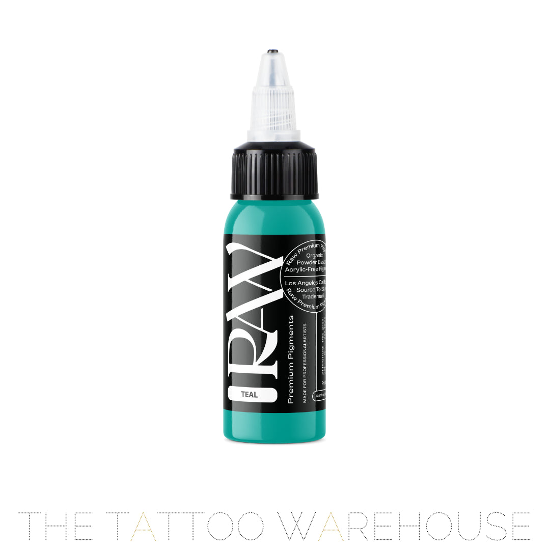 Raw Pigments Teal tattoo ink, 1oz bottle