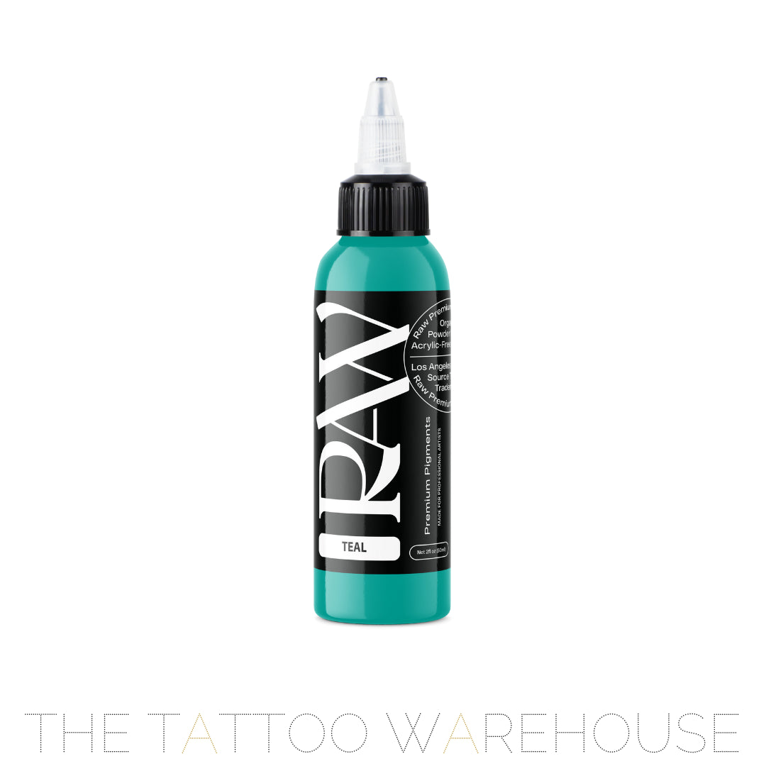 Raw Pigments Teal tattoo ink, 2oz bottle