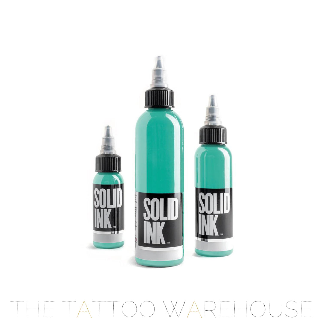 Bottle of Solid Ink Teal tattoo ink