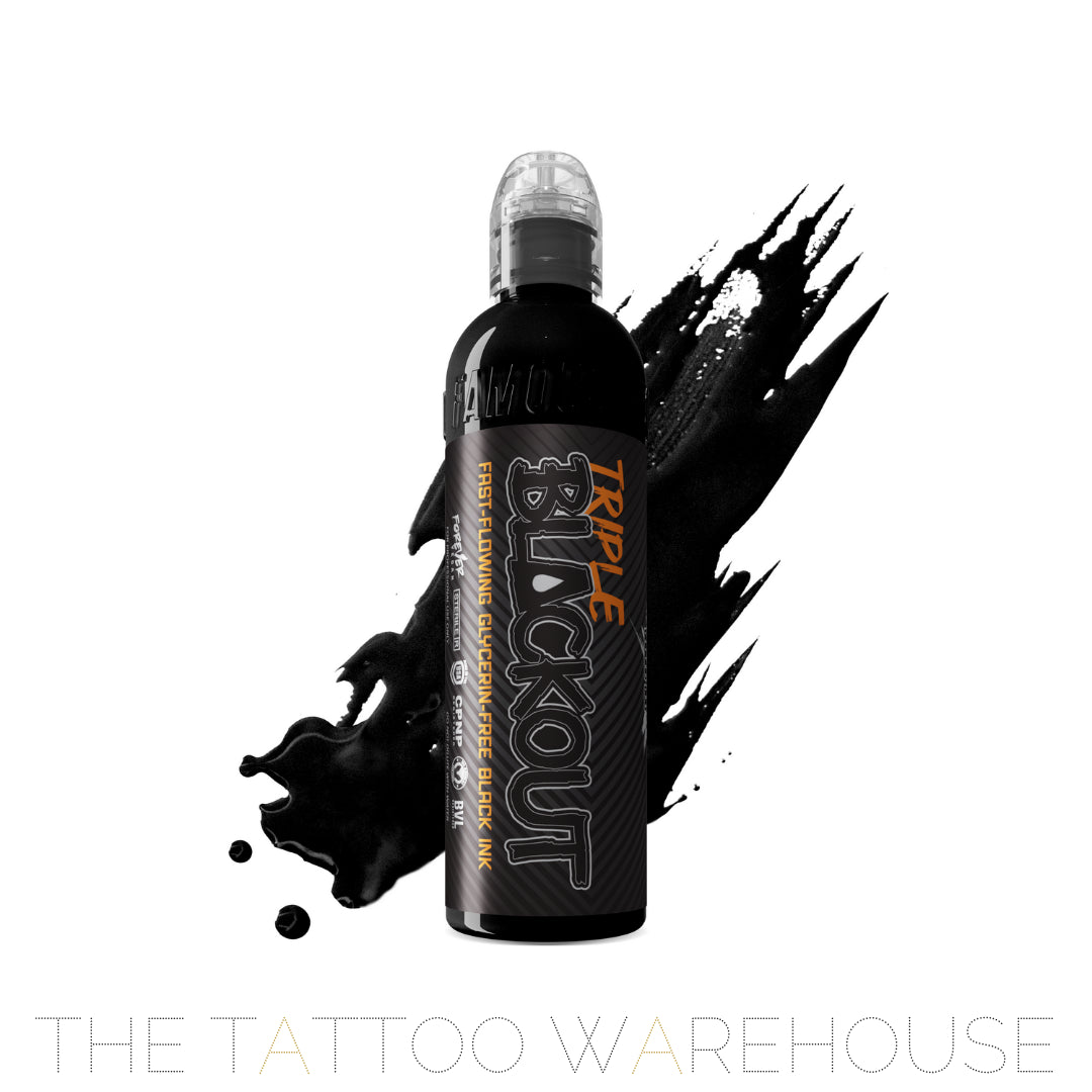 World Famous Triple Black Out tattoo ink, glycerine free