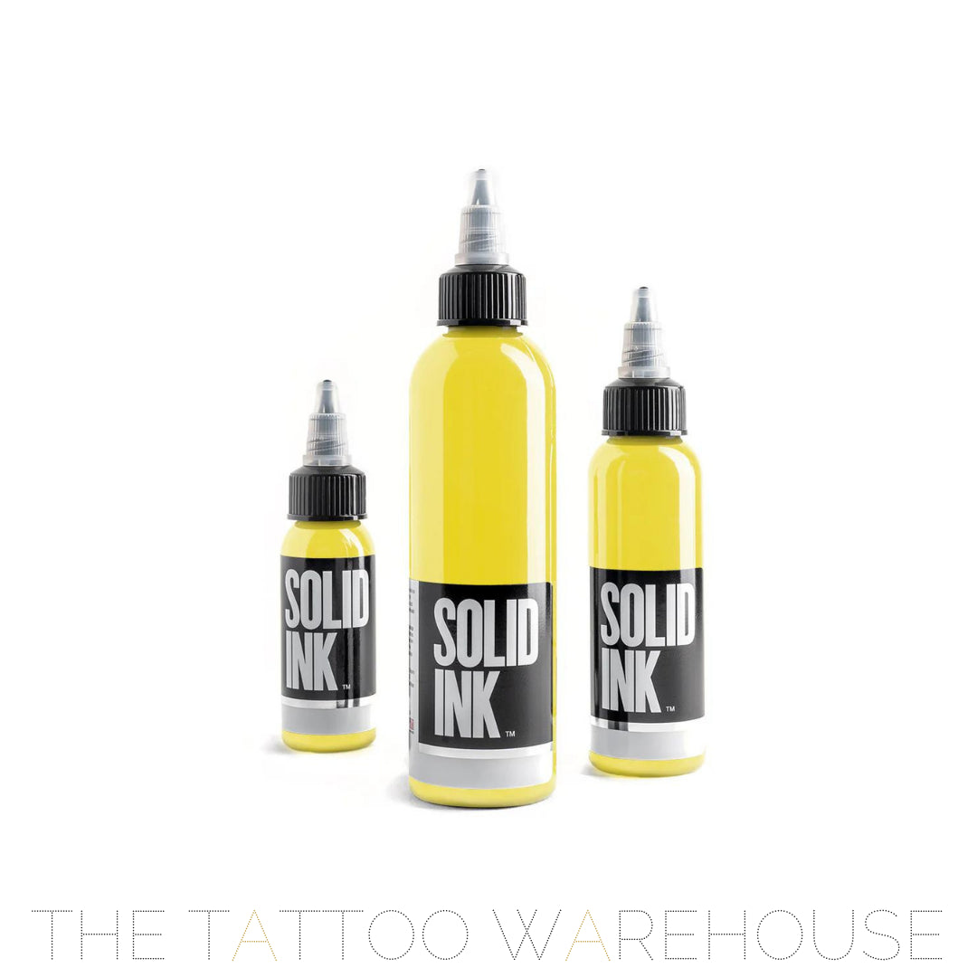Solid Ink Yellow tattoo ink, part of 12 Colour Set