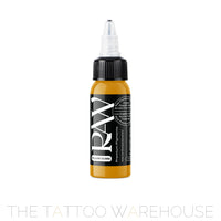 Raw Pigments Yellow Ochre tattoo ink, 1oz bottle